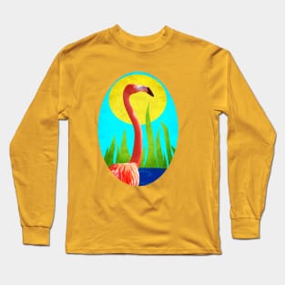 Flamingo Summer Long Sleeve T-Shirt